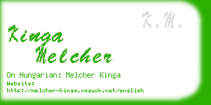 kinga melcher business card